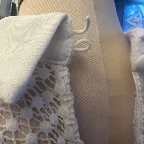 Aqua Lace White Dress Sz Small - Picture 9 of 10